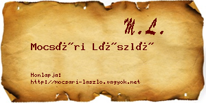 Mocsári László névjegykártya