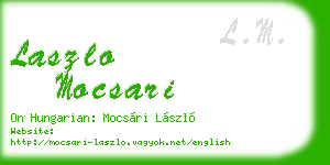 laszlo mocsari business card